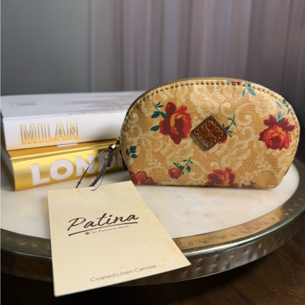 NWT PATRICIA NASH Patina Mini Cosmetic Case- Western Lace